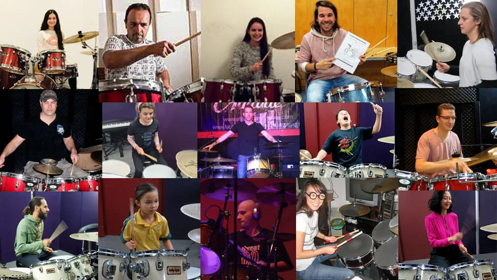 Drum students at Drum Lessons Sydney Drum students at Drum Lessons Sydney